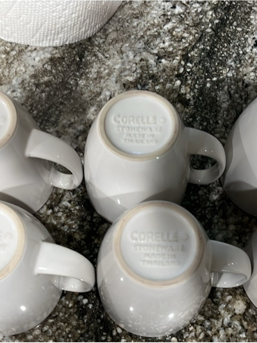 Corelle White Stoneware Mugs (Set)